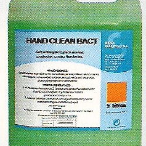 HAND CLEAN BACT. Gel neutro nacarado antiséptico para el lavado de manos. Perfumado. Garrafa de 5 Lts.