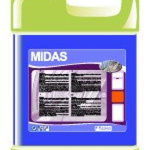 MIDAS . Producto limpieza de suelos. Perfume concentrado aroma manzana con efecto remanente. Abrillanta los suelos y los deja relucientes. Garrafa de 5 Kg.