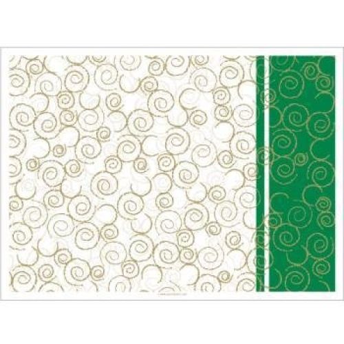 MANTELIN MOGADOR VERDE 30X40CM BLANCO DRY TISSUE