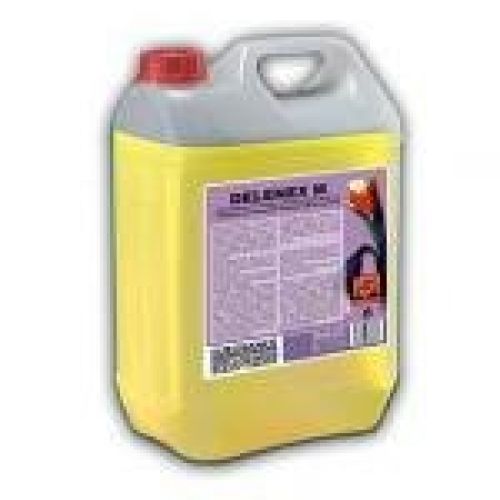 DELENEX M  Detergente para lavavajillas automático. Aguas semiduras. Detergente líquido alcalino de espuma controlada y gran rendimiento, para el lavado automático de vajilla y cristalería. Garrafa de 12 Kg.
