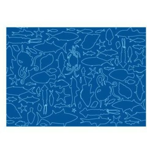 MANTELINES MEDITERRANEO 43X31 CM AZUL CELULOSA