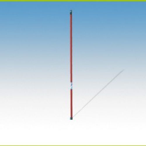 Palo Octogonal Rojo de 1,40 con monoclick para encajar y desencajar las fregonas Vileda de manera fácil y cómoda. Su material rugoso y su forma octogonal permite un mejor agarre.