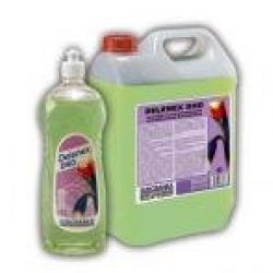 DELENEX DHD  Lavavajillas manual dermo hidratante. Detergente líquido especial para el lavado manual de vajilla, cristalería y utensilios de cocina. Formulación protectora e hidratante para la piel. Garrafa de 5 Lts.