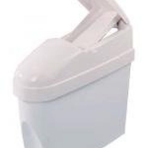INTIMABOX ABS. Contenedor higiénico de plástico ABS. Limpio y cómodo sistema de recogida de compresas femeninas en aseos públicos.