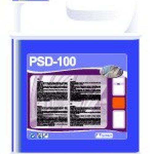 PSD 100. Limpiador desincrustante de inodoros altamente concentrado. Desincrustante de maquinaria con acumulaciones calcáreas. Producto altamente ácido. Garrafa de 5 Kg.