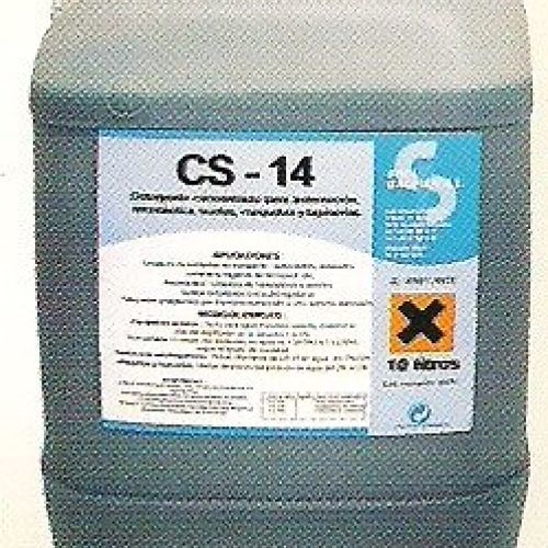 CS 14 . Detergente concentrado para hidropresión y autofregadoras. Perfumado. Garrafa de 5 y 10 Lts.
