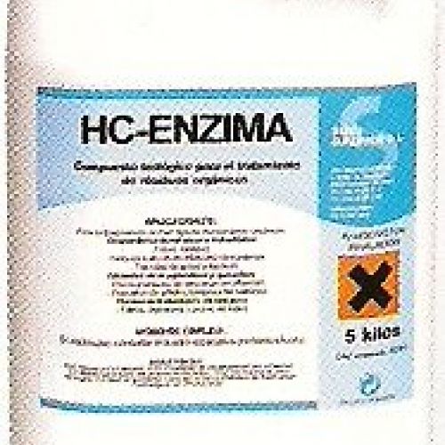 HC ENZYM. Producto enzimático para eliminar grasas residuales. Garrafa de 5 y 10 Lts.