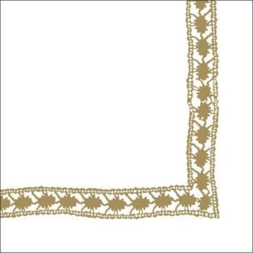 SERVILLETAS DENTELLE 40x40 CM. BLANCO DRY TISSUE (750 UNID.)