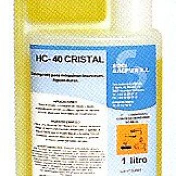 HC 40 CRISTAL  Detergente para máquinas de mostrador. Aguas Duras. Envase de 1 Lt.