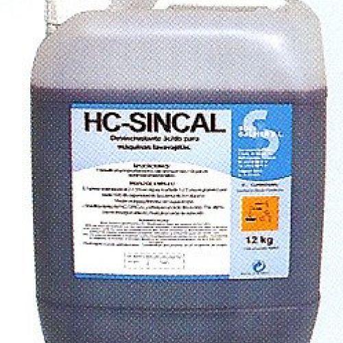 HC SINCAL  Desindrustante para máquinas Lavavajillas. Garrafa de 6 Kg.