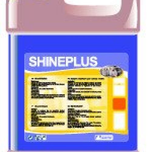 SHINEPLUS   Abrillantador para utilizar en máquinas lavavajillas, especial aguas duras. Garrafa de 5 Lts.