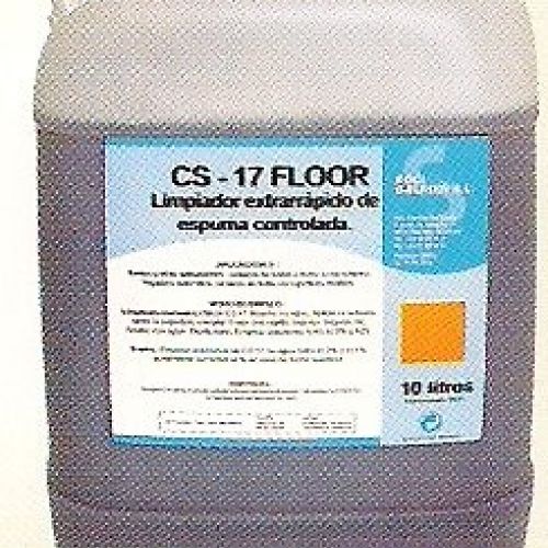 CS 17 FLOOR . Limpiador extrarrápido para autofregadoras y lavados manuales. Garrafa de 5 y 10 Lts.