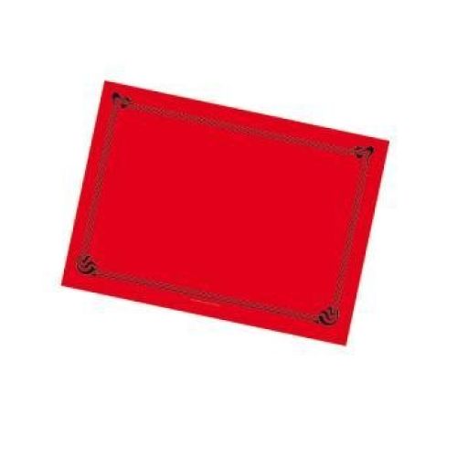 MANTELIN SNACK 31X43CM ROJO CELULOSA.