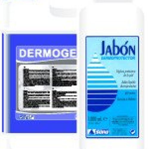 DERMOGEL. Jabón dermoprotector hidratante. Dermoprotector de alta calidad formulado a base de una cuidadosa selección de las mejores materias primas y un riguroso control de calidad. Botella de 1 Lt. y Garrafa de 5 Kg.