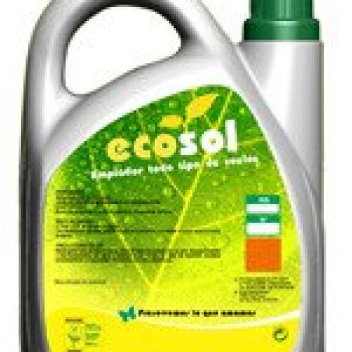 ECOSOL. Fregasuelo ecológico Idóneo para todo tipo de suelos. Limpia en profundidad proporcionando un agradable aroma. Posee el registro de Etiqueta Ecológica Ecolabel. Garrafa de 5 Kg.