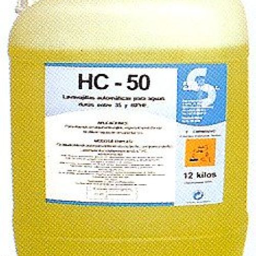 HC 50  Detergente para aguas duras. Garrafa de 12 Kg.