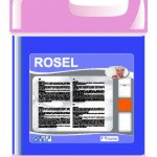 ROSEL. Gel rosa nacarado y perfumado para el lavado de manos con dosificador. No irrita las pieles más delicadas o sensibles. Ph neutro para la piel. Garrafa de 5 Kg.