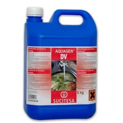 AQUAGEN DV  Desinfección de frutas y verduras. Garrafa de 5 Lts.