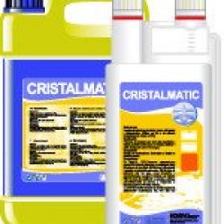 CRISTALMATIC  Detergente líquido, para el lavado en máquinas lavavajillas, indicado especialmente para cristalería. Aplicable en bares donde se usa con asiduidad la cristalería. Garrafa de 6 Kg.