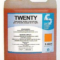 Twenty  Gel lavavajillas manual neutro 20% conc. Garrafa de 5 Lts.