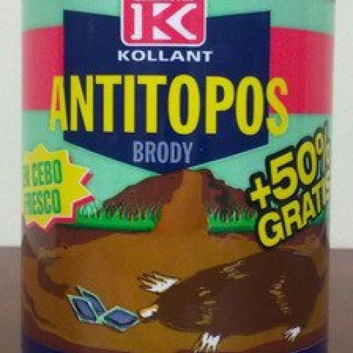 BRODY ANTITOPOS. Cebo fresco especial para combatir topos y otros roedores. Produce la muerte por ingestion en pocos dias, por hemorragias internas. Con atrayente especial para topos. Contiene repelente para personas y animales domesticos.