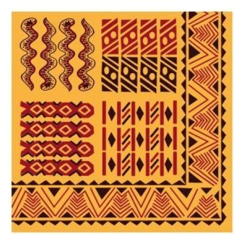 SERV. DOUBLE POINT AFRICA 40X40 CM SURTIDO TISSUE (1200 UNID.)