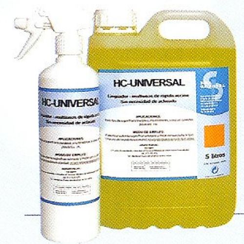 HC UNIVERSAL  Limpiador multiusos sin necesidad de aclarar. Botella de 0,75 Lts.  Garrafas de 5 y 10 Lts.