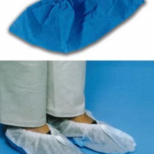 Ref. 03264. Cubrezapatos Desechable Plástico PET. Color Azul. Talla Única.  Ref. 03266. Cubrezapatos Desechable Tejido Sin Tejer PP. Color Blanco. Talla Única.