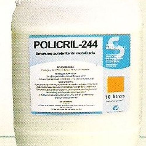 POLICRILL – 244, Emulsion autobrillante concentrada de alta resistencia, Garrafa 5 Lt.