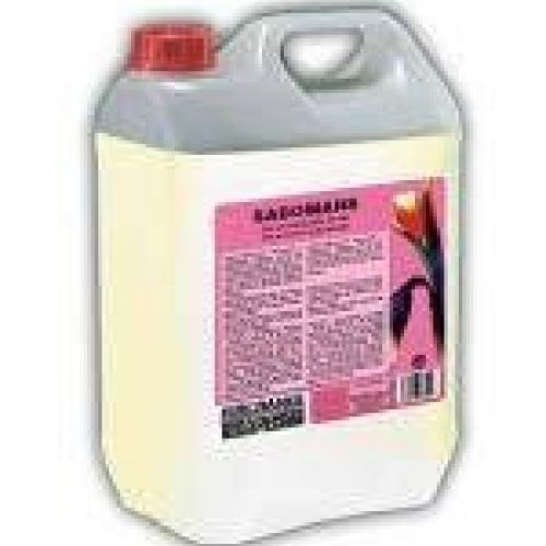 SABOMANS ESPUMA. Gel de manos espuma activa. Jabón líquido hidratante de alta calidad, con formulación especial para dosificadores generadores de espuma, en hostelería y colectividades. Su equilibrada fórmula, de pH neutro, Garrafa de 5 Lts.