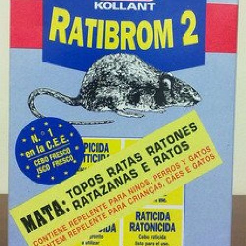 RATIBROM   2. CEBO FRESCO. Contiene repelente para niños, perros y gatos. Paquete de 200 gr. 500 gr y 1 Kg.