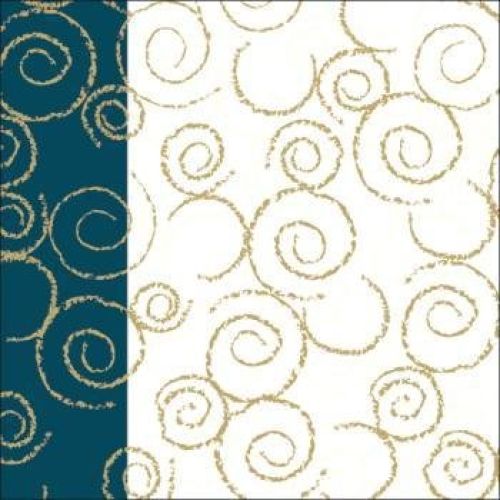 SERVILLETAS MOGADOR AZUL 40x40 CM. BLANCO DRY TISSUE (750 UNID.)