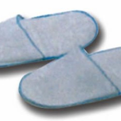 Ref. 03274. Zapatilla Desechable Tejido Sin Tejer PP. Color Blanco.  Abierta por el talón.  Especial SPA, salones de belleza.