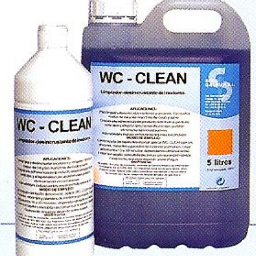 WC CLEAN. Gel limpiador desincrustante para WC y urinarios. Botella de 1 Lt. y Garrafa de 5 Lts.