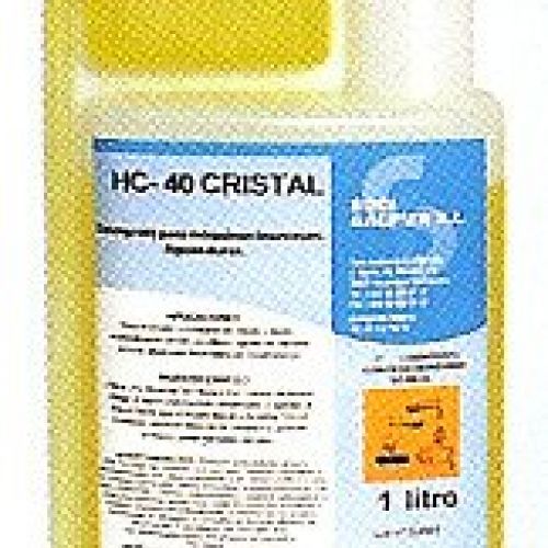 HC-40 CRISTAL  Detergente para máquinas de mostrador. Aguas Duras. Envase de 1 Lt.