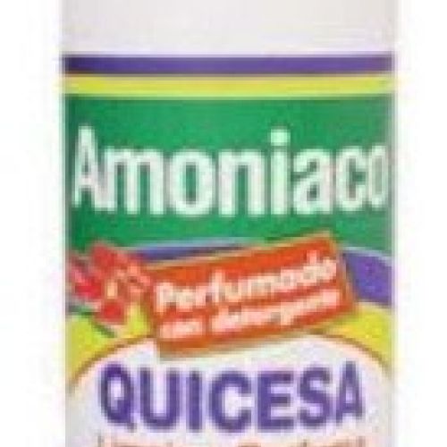 AMONIACO PERFUMADO QUICESA . USOS: Desengrasante, limpieza de cristales, tapicerias, etc... Botellas de 1 Lt.