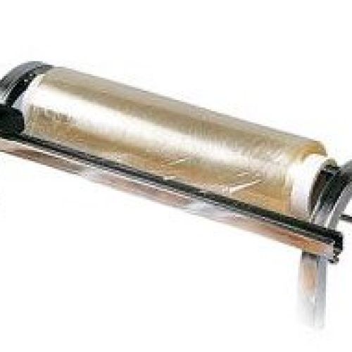 DISPENSADOR PELICULA ESTIRABLE MURAL O SOBREMESA DE 45 CM. PLATEADO METAL.