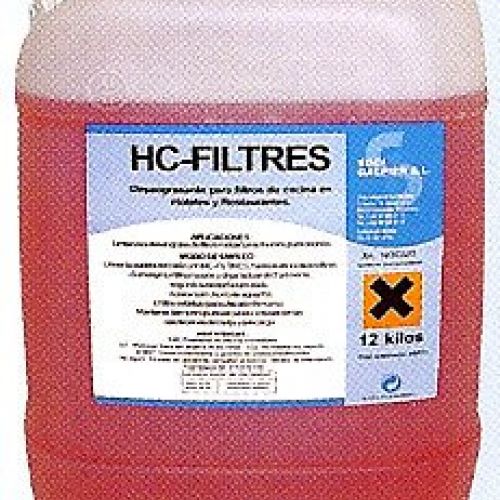 HC FILTRES  Desengrasante de filtros de humos por inmersión. Garrafa de 35 Kg.