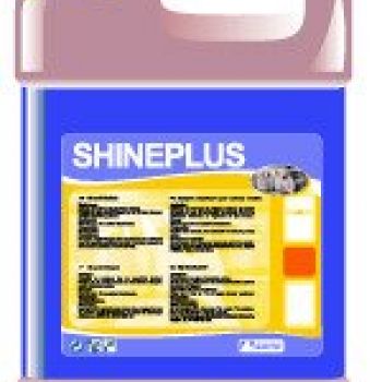 SHINEPLUS   Abrillantador para utilizar en máquinas lavavajillas, especial aguas duras. Garrafa de 5 Lts.