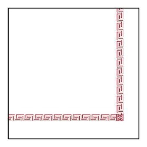 SERVILLETAS GRECA 40x40 CM. BLANCO DRY TISSUE (750 UNID.)