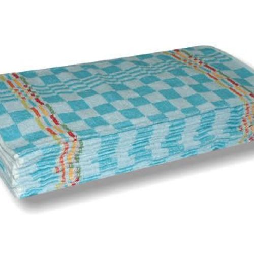 Ref. 01505. Paño Cocina Rizo Extra. 50 x 50. “Docenas” Calidad Extra.  Especial para limpieza en Hostelería: loza, mostradores, barras, etc.  Por su sistema de tejido de rizo ofrece gran absorbencia, resistencia y duración.