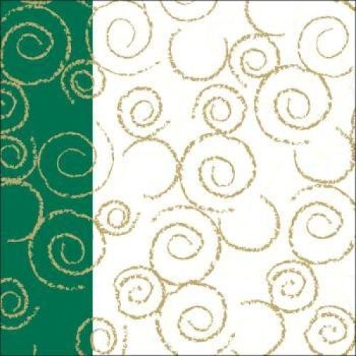 SERVILLETAS MOGADOR VERDE 40x40 CM. BLANCO DRY TISSUE (800 UNID.)