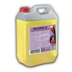 DELENEX M  Detergente para lavavajillas automático. Aguas semiduras. Detergente líquido alcalino de espuma controlada y gran rendimiento, para el lavado automático de vajilla y cristalería. Garrafa de 12 Kg.