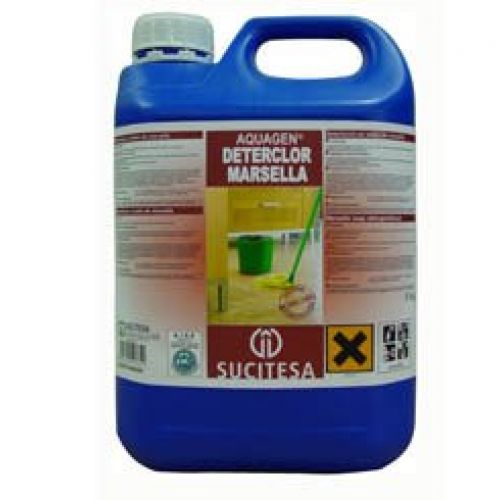 AQUAGEN DETECLOR MARSELLA. Lejia con detergente al jabón Marsella. Garrafa de 5 Lts.