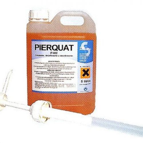 PIERQUAT  Desengrasante anti bacterias, anti hongos y desodorizante. Garrafa de 5 Lts.