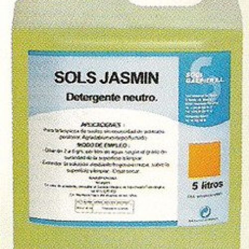 SOLS JAZMIN . Limpiador neutro. Perfume Jazmín. Garrafa de 5 Kg.