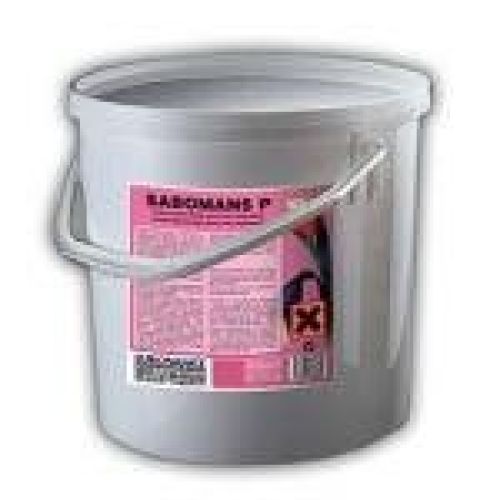 SABOMANS P. Crema granulada para uso industrial. Crema lavamanos desengrasante. Formulado con gránulos especiales para facilmente eliminar la suciedad. Cubo de 10 Kg.