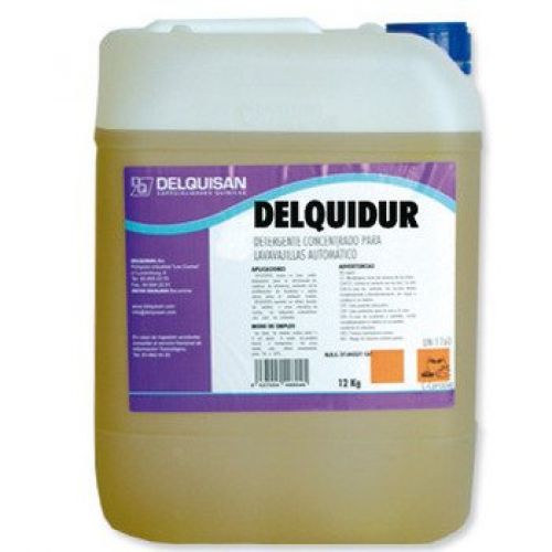 DELQUIDUR  Detergente lavavajillas automáticas especial para aguas duras. Garrafa de 12 y 30 Kg.