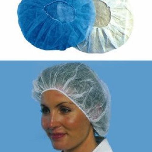 Ref. 03261. Gorro Desechable Plástico PET. Color Transparente. Talla Única.  Ref. 03267. Gorro Desechable Tejido Sin Tejer PP. Color Blanco. Talla Única.